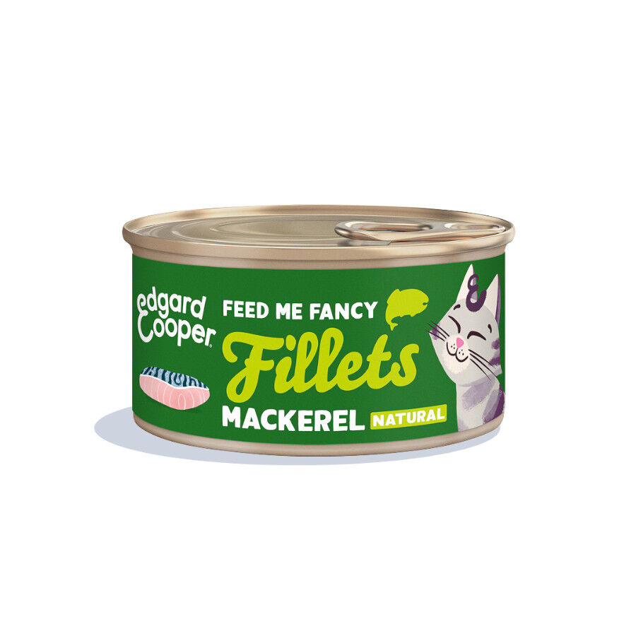 70 g Edgard & Cooper Filetes de Caballa Lata para gatos, , large Imagen numero 1