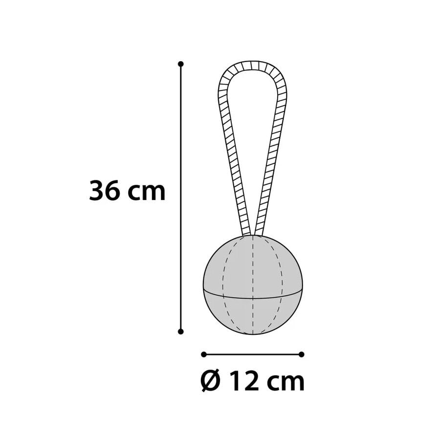 Flamingo Pelota Verde con Cuerda para perros thumbnail