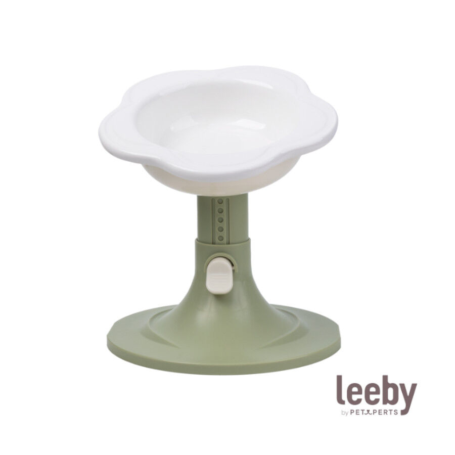 Leeby Comedero Elevado Inclinado de Cer&aacute;mica Estilo Flor para gatos, , large Imagen numero 2