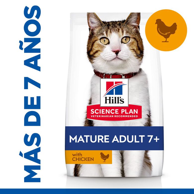 Hill&#039;s Science Plan Mature Adult 7+ Pollo pienso para gatos thumbnail