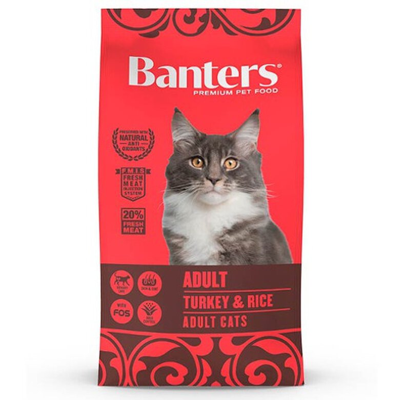 Banters Adult Pavo pienso para gatos rico en fibra image number null
