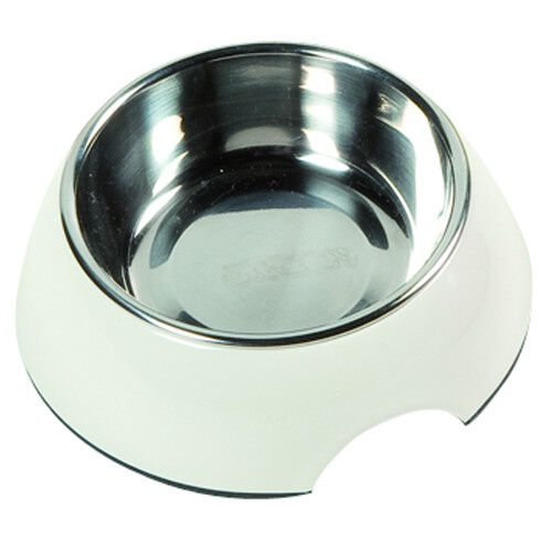 Flamingo acero inoxidable blanco comedero mascotas Imagen numero 1