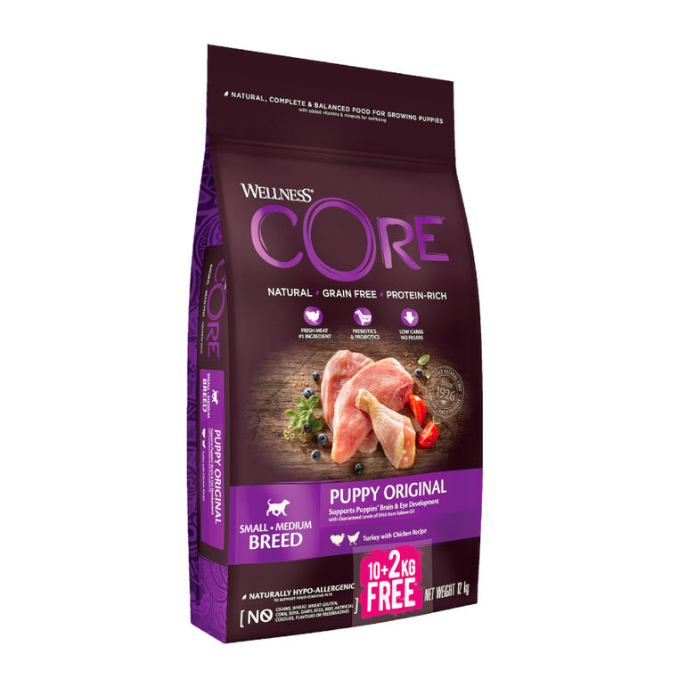 Wellness Core Puppy Small/Medium Pollo y Pavo pienso para perros thumbnail