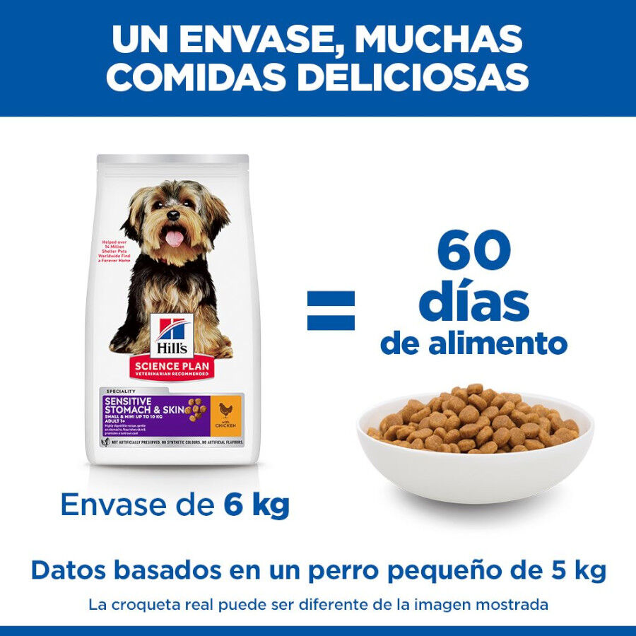 Hill&#039;s Science Plan Adult Sensitive Stomach &amp; Skin Small &amp; Mini pienso para perros de razas pequeñas y mini thumbnail