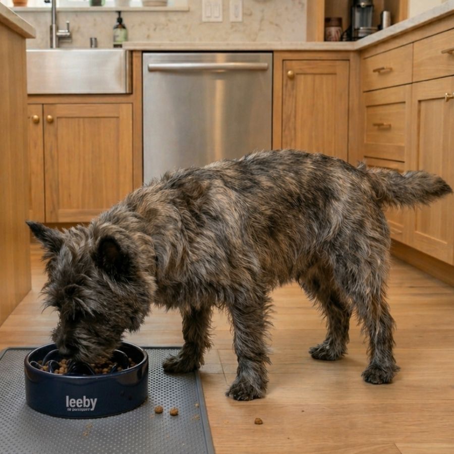 Leeby Comedero Antivoracidad de Cer&aacute;mica Azul para perros, , large Imagen numero 1