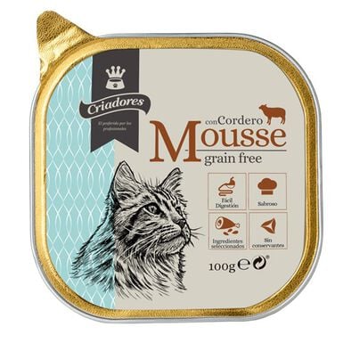Criadores Grain Free Mousse de Cordero tarrina para gatos