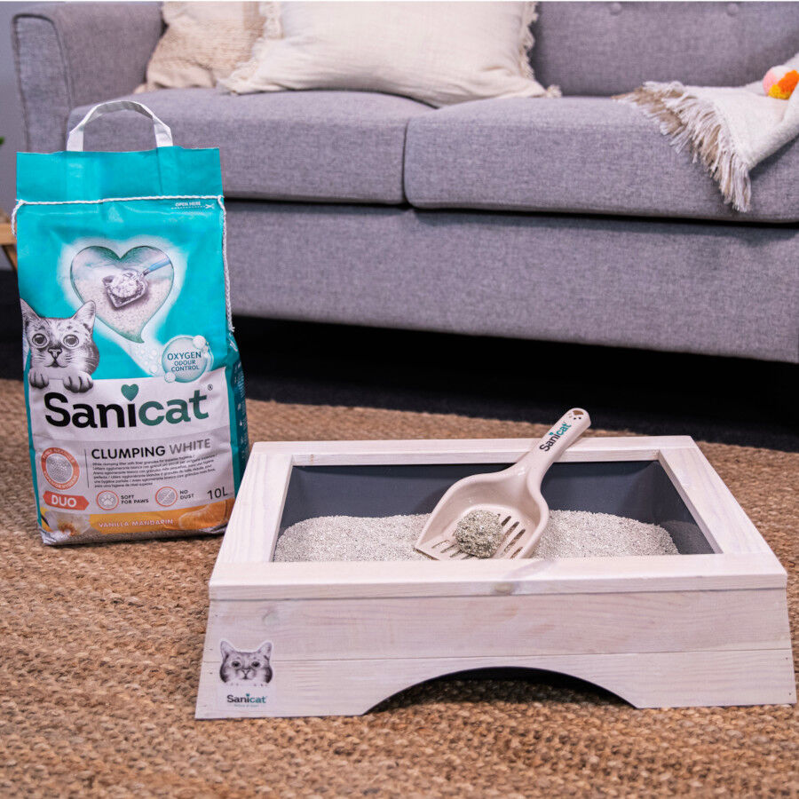 Sanicat Clumping White Duo Arena Aglomerante para gatos thumbnail