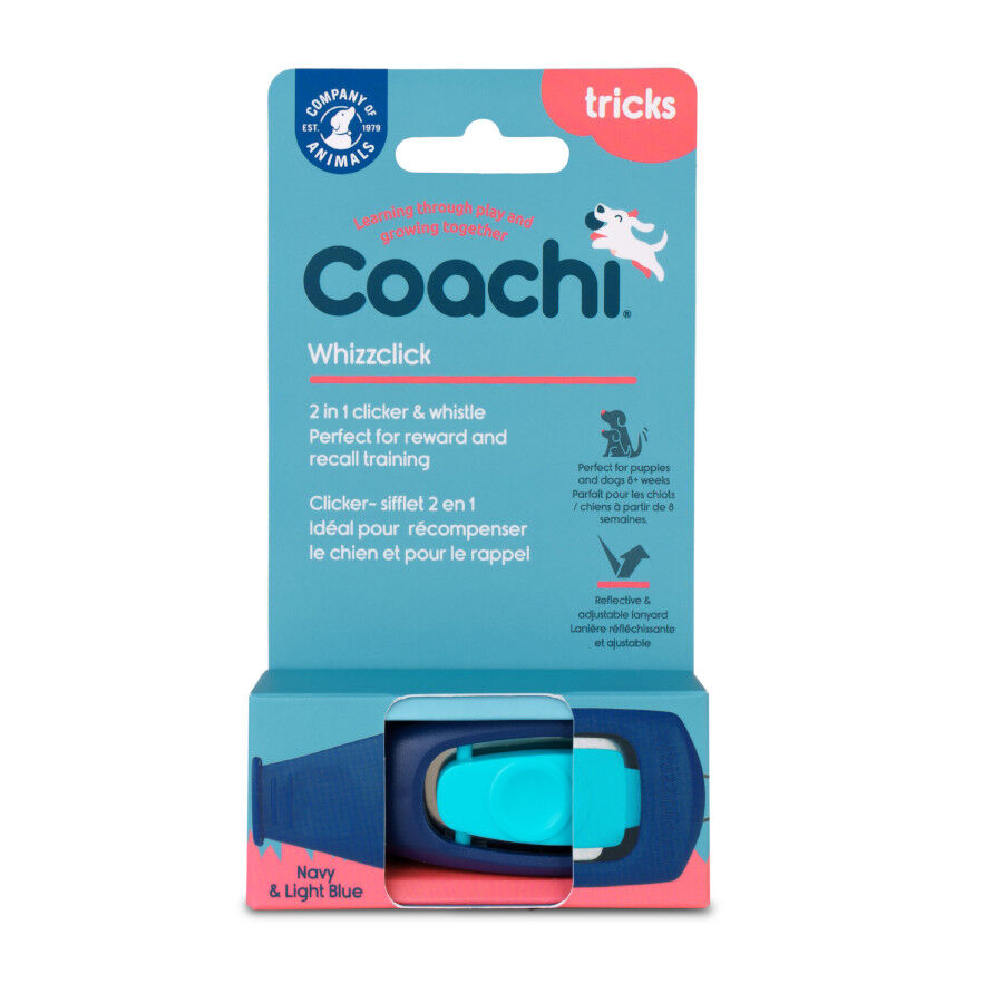 Coachi clicker con silbato de entrenamiento azul oscuro para perros thumbnail