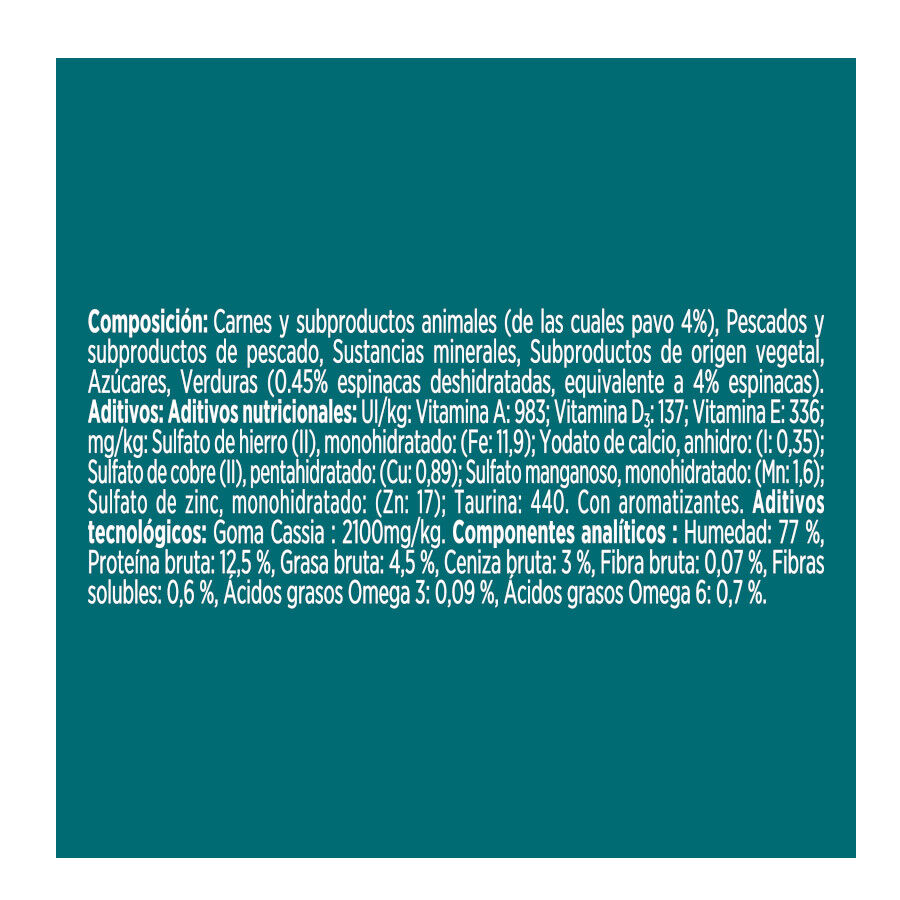 85 g Purina ONE Esterilizado Pavo Y Espinacas para gatos, , large Imagen numero 2