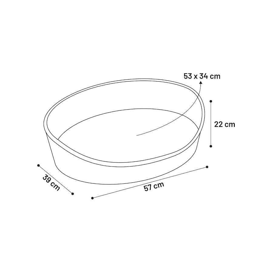 Flamingo Zizi Ovalado Gris cama cuna para perros, , large Imagen numero 3