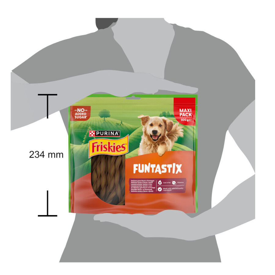 500 g Friskies Funtastix Barritas de Queso y Bacon para perros, , large Imagen numero 3