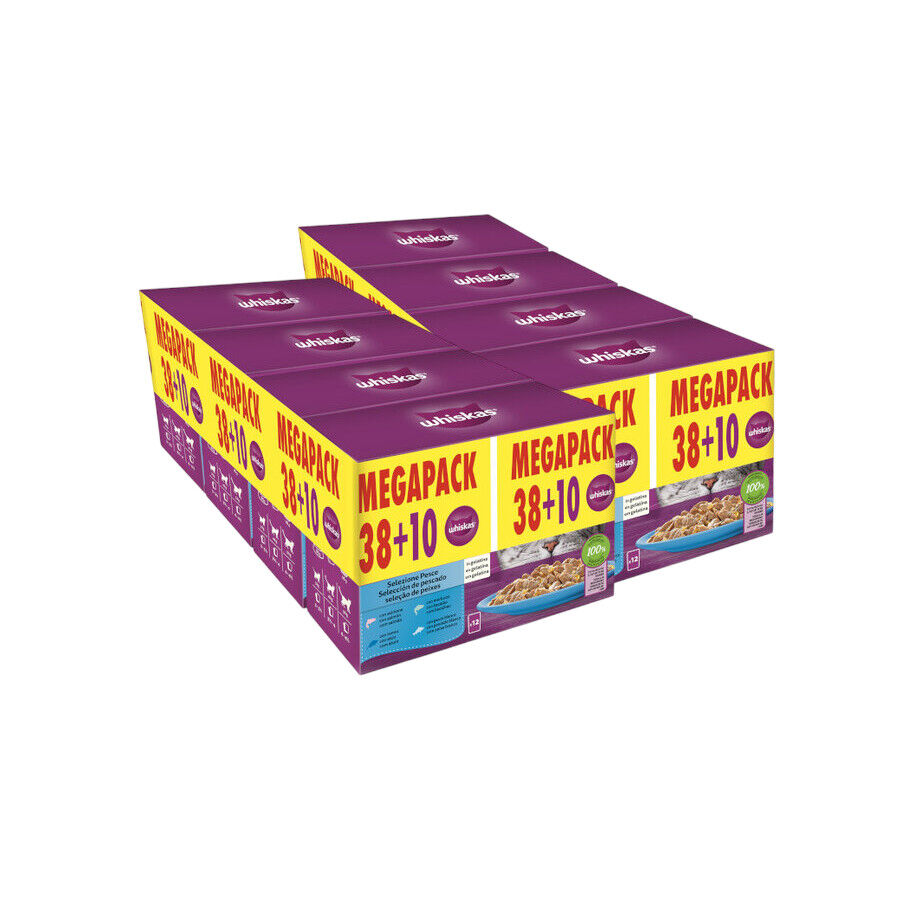 Whiskas Selección Pescados Gelatina en Bolsita para gatos