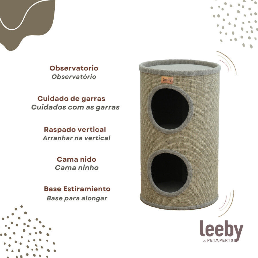 Leeby BonBon barril rascador con cama nido para gatos, , large Imagen numero 3