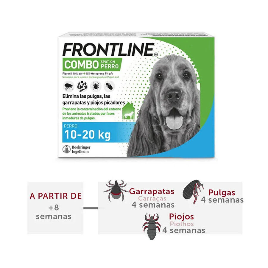 Frontline Combo Pipetas Antiparasitarias para perros medianos thumbnail