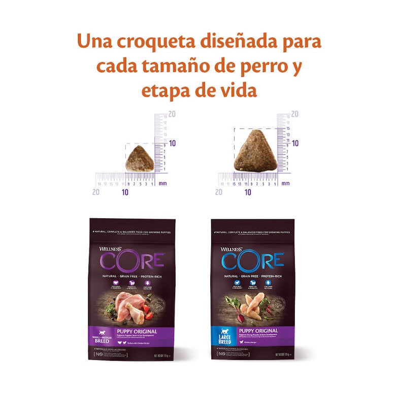 10 kg Wellness Core Puppy Small/Medium Pollo y Pavo pienso para perros,  Imagen numero 2 10 kg Wellness Core Puppy Small/Medium Pollo y Pavo pienso para perros, , large Imagen numero 2