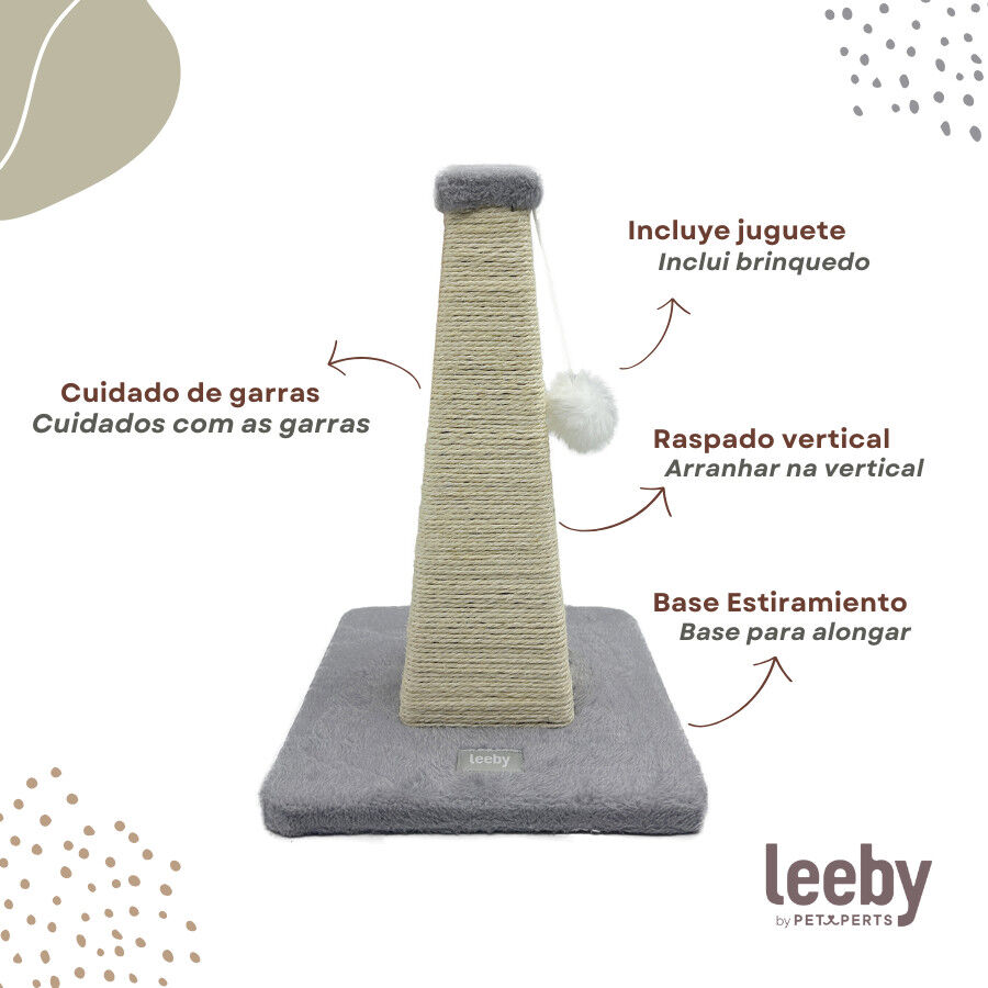 Leeby Katya pirámide rascador con juguete para gatitos thumbnail