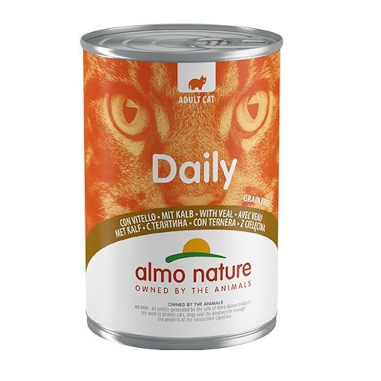 400 g Almo Nature Adult Daily Menu Ternera lata para gatos ,  Imagen numero 1 Almo Nature comida húmeda con ternera Daily Menu Imagen numero 1