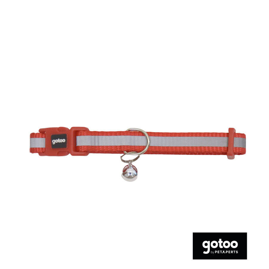 Gotoo Collar reflectante rojo para gatos thumbnail