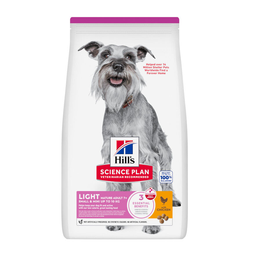 Hill's Science Plan Mature Adult Light Small & Mini pienso pollo para perros de razas pequeñas