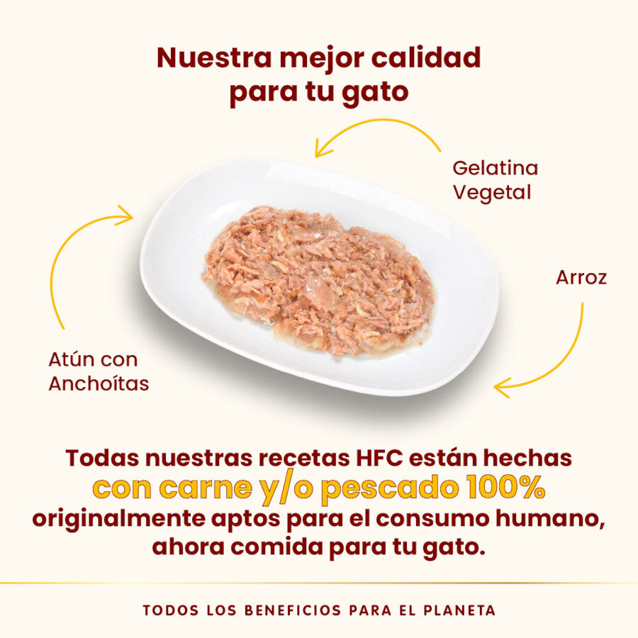 Almo Nature HFC Atún con Pescado Blanco en Gelatina sobre para gatos thumbnail