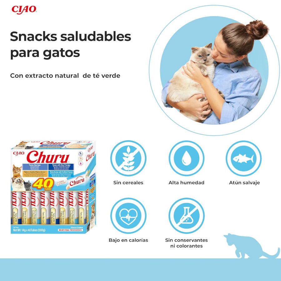 Churu Snack Líquido Variedades de Atún para gatos thumbnail