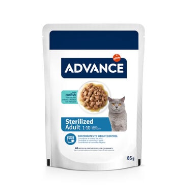 Advance Sterilized Adult Bacalao sobres para gatos