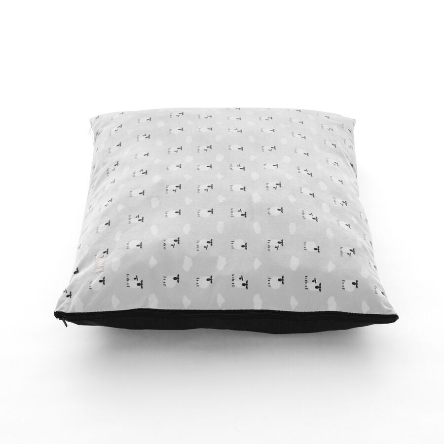 Leeby Cama gris con ovejitas desenfundable para cachorros, , large Imagen numero 1