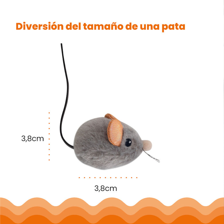 Catstages Squeaky Squeaky Gris Ratón de Juguete con Catnip para gatos thumbnail