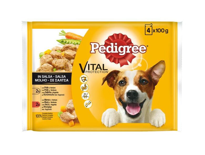 Pedigree Pollo y Buey con Verduras Salsa en Bolsita para Perros -  Multipack thumbnail