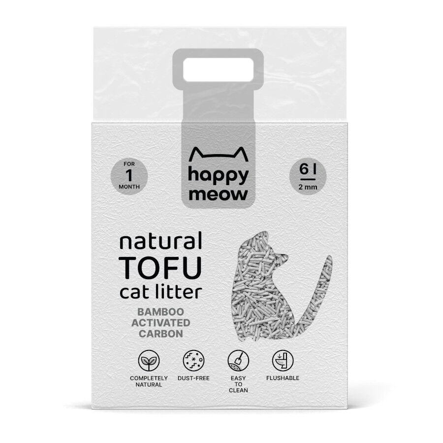 6 L Happy Meow Natural Tofu Aglomerante Bambu para gatos, , large Imagen numero 1
