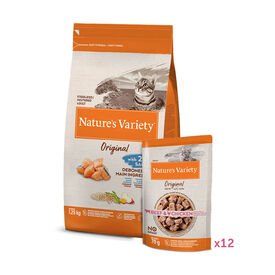 Pack Comida Gatos Esterilizados Healthy Grains Salmón Nature's Variety