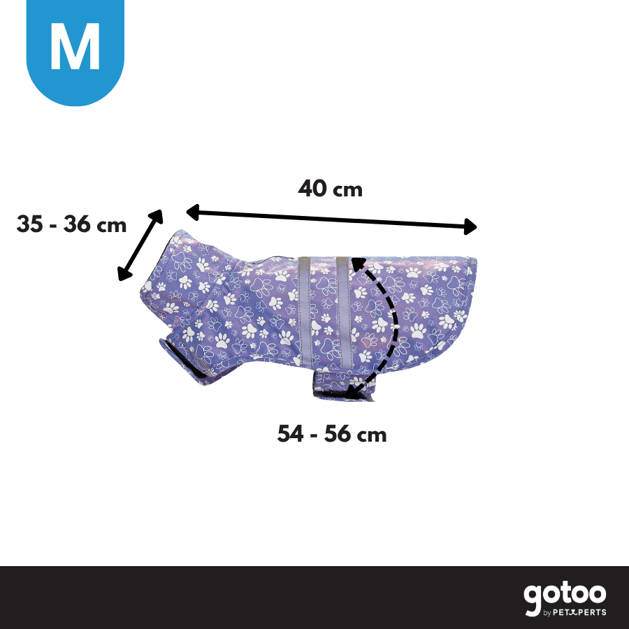 Gotoo Impermeable Estampado Huellas para perros, , large Imagen numero 4