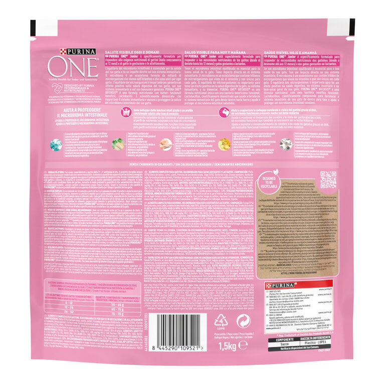 Purina One Junior Bifensis Pollo pienso para gatos, , large image number null