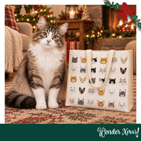 Wonder Christmas Tote Bag Miau para gatos