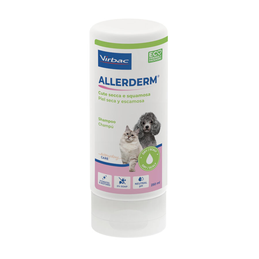 Vibac Allerderm Champú Piel Seca y Escamosa para perros y gatos