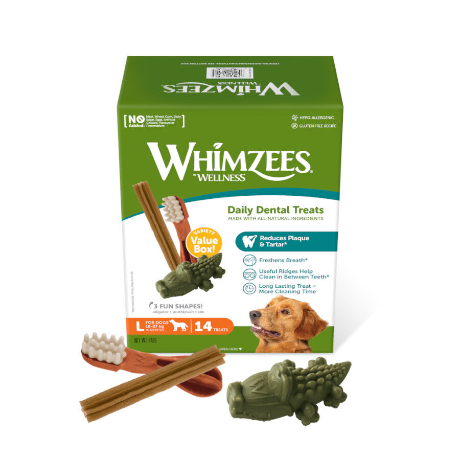 14 barritas Whimzees Snacks Dentales Naturales para perros de raza grande, , large Imagen numero 1