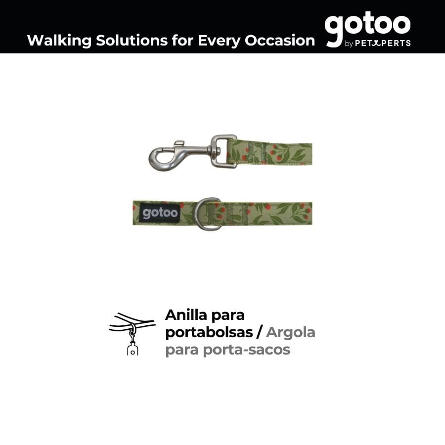 Gotoo Correa estampada floral para perros, , large Imagen numero 3