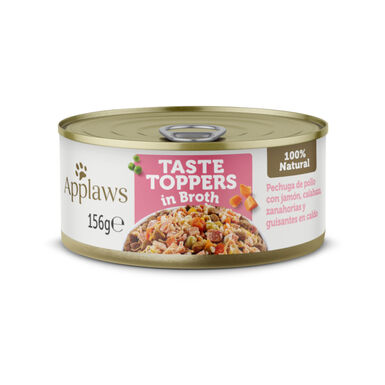 Applaws Taste Toppers Pollo con Jamón y Vegetales en Caldo lata para perros