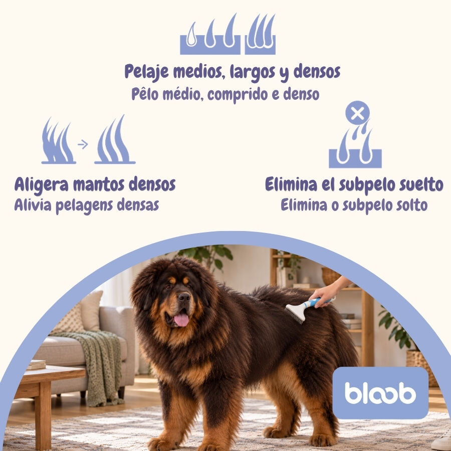 Bloob Rastrillo Deslanador Subpelo para perros, , large Imagen numero 3