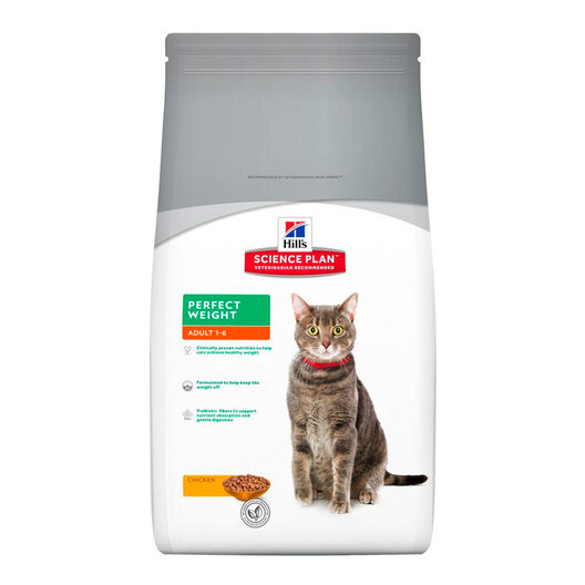 Hill's Science Plan Perfect Weight Adult pollo pienso para gatos, , large image number null
