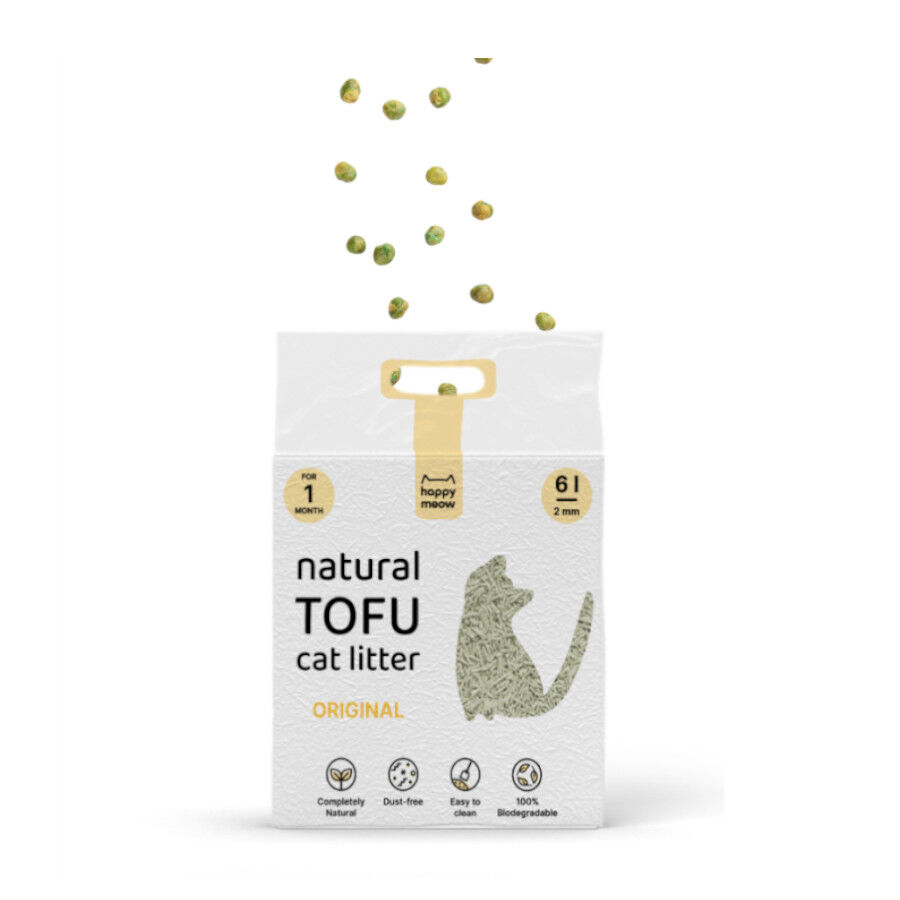 6 L Happy Meow Natural Tofu Aglomerantre Original para gatos, , large Imagen numero 3