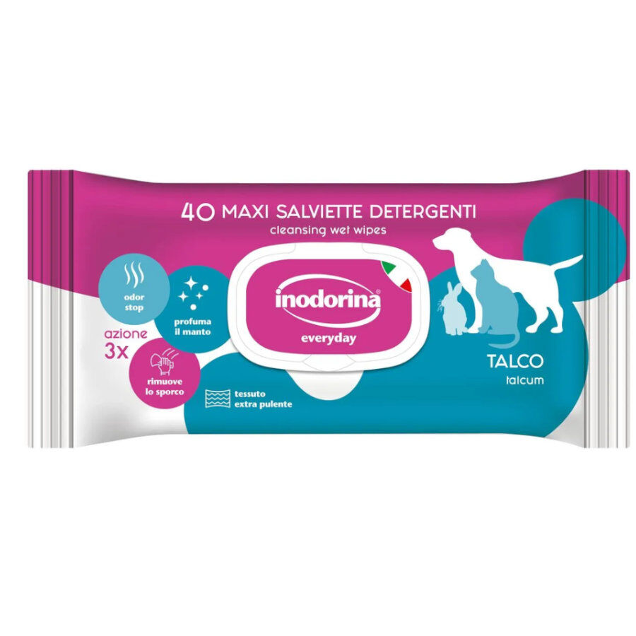 Inodorina Refresh Toallitas H&uacute;medas Talco para mascotas, , large Imagen numero 1