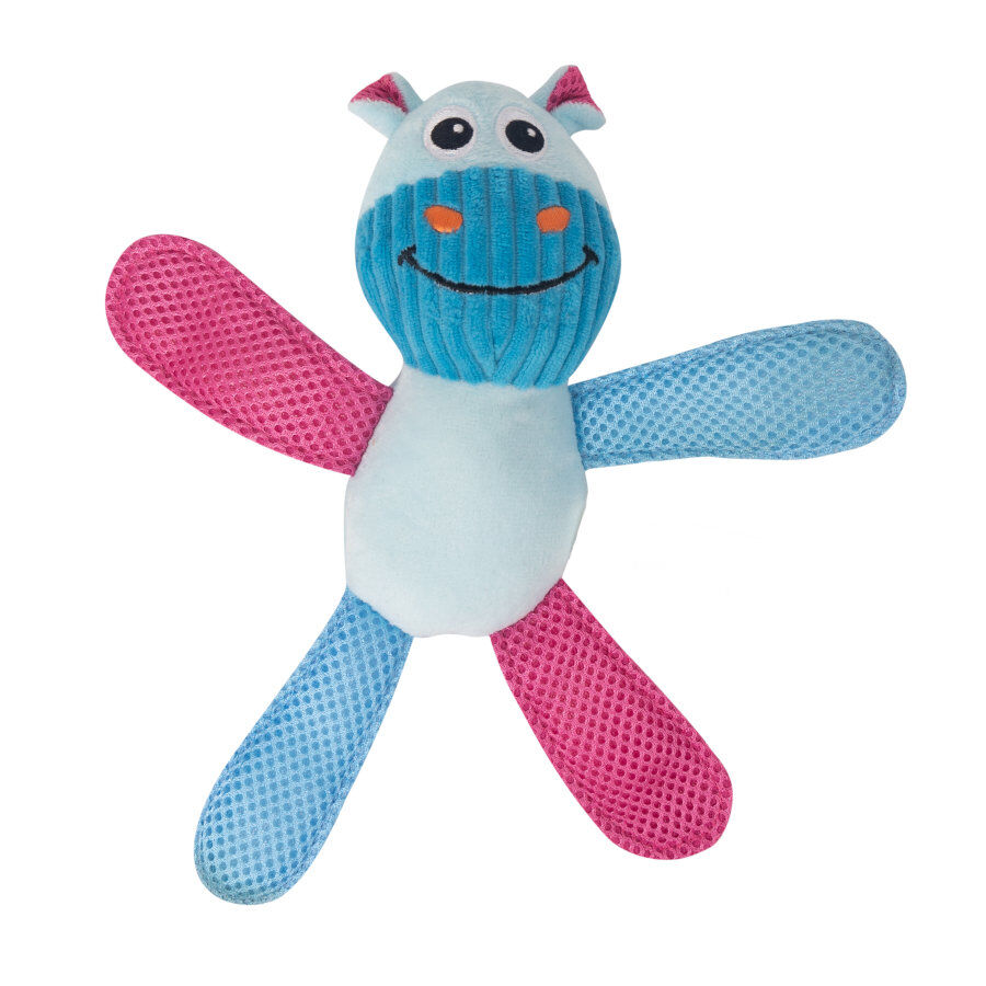 Tootoy! Chew Fetch It Hippo Azul y Rosa Peluche para perros, , large Imagen numero 2