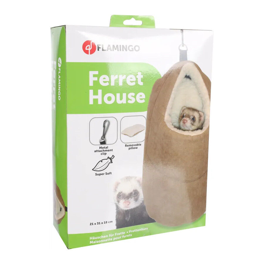 Flamingo Casa Colgante de ante para hurones, , large Imagen numero 3