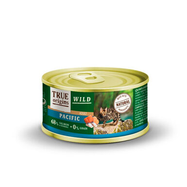 True Origins Wild Adult Pacific Salmón y Arenque lata para gatos