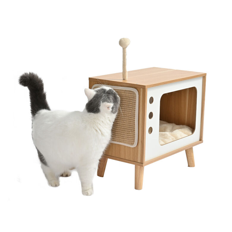 Leeby Thierre TV cama nido rascador  para gatos thumbnail