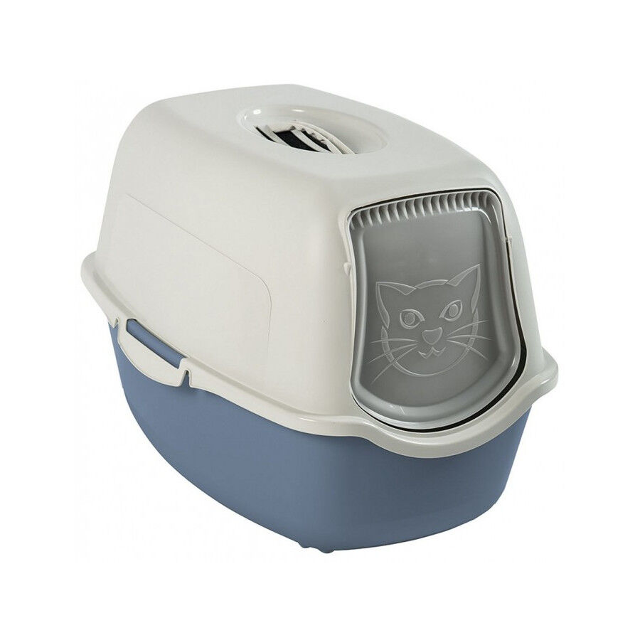 Rotho Eco Bailey Arenero Blanco y Azul para gatos