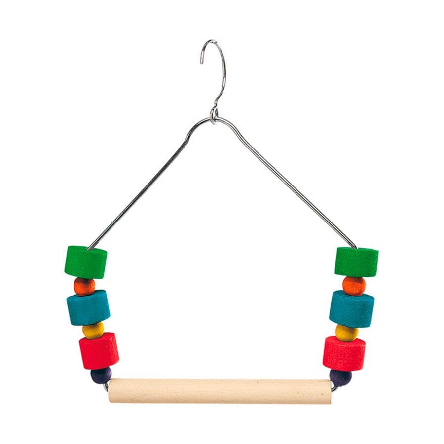 Ferplast PA 4084 Columpio triangular con decoraciones para pájaros