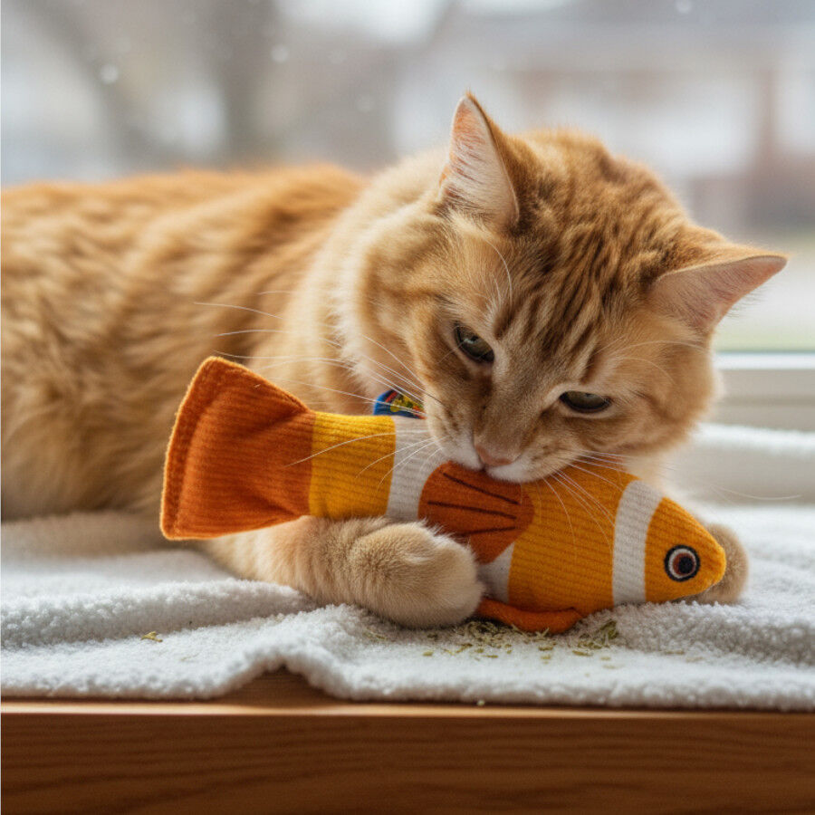 BAM! Peluche Pez Payaso con Catnip para gatos, , large Imagen numero 1