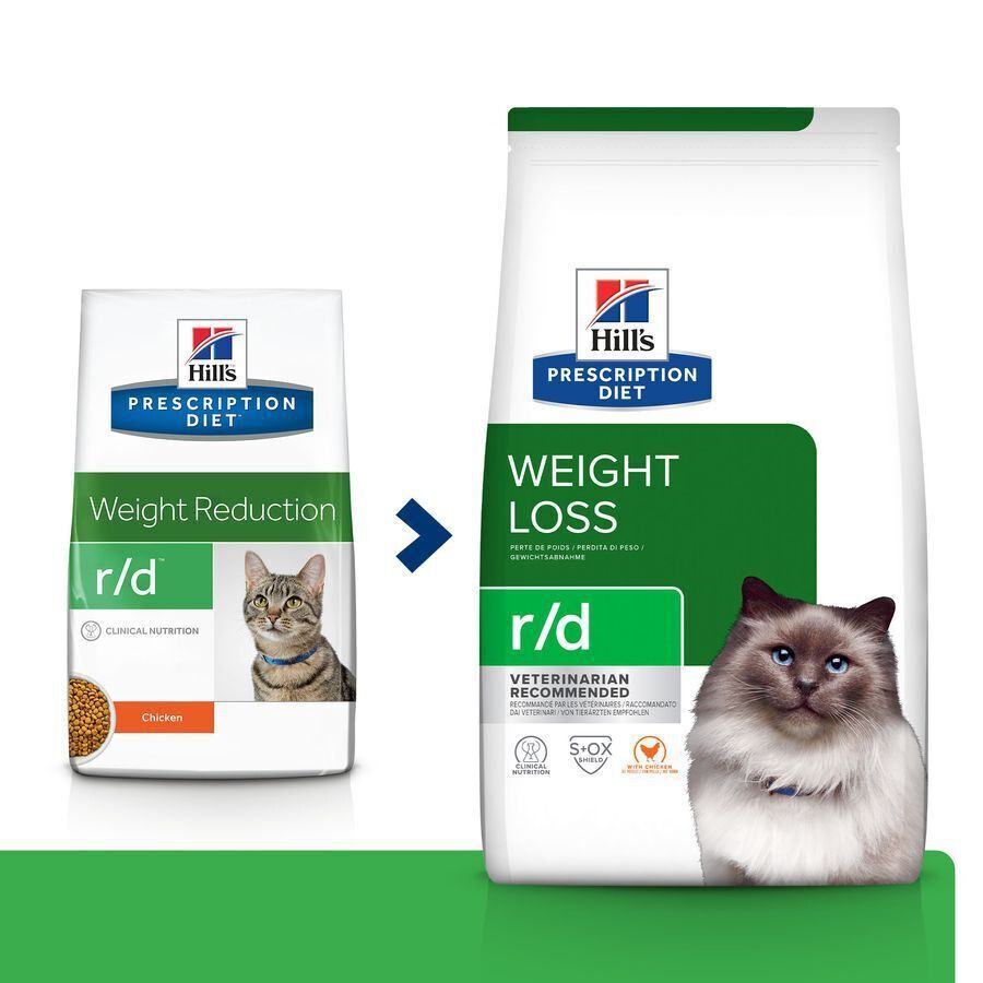 Hill&#039;s Prescription Diet Weight Loss Pollo pienso r/d para gatos thumbnail